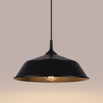 Luster na lanku FRIKA 1xE27/15W/230V pr. 34 cm čierna