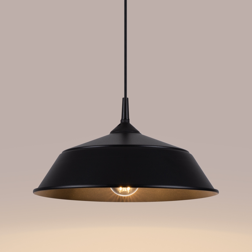Luster na lanku FRIKA 1xE27/15W/230V pr. 34 cm čierna