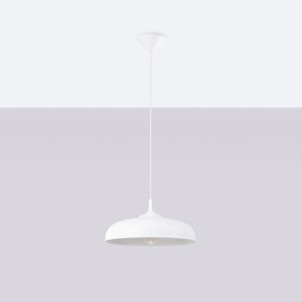 Luster na lanku GINA 1xE27/15W/230V pr. 38 cm biela