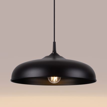 Luster na lanku GINA 1xE27/15W/230V pr. 38 cm čierna