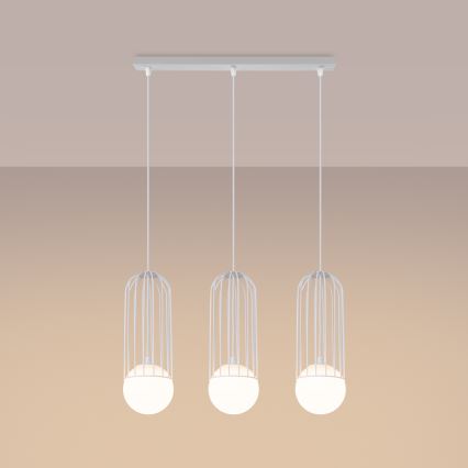Luster na lanku BRINA 3xG9/8W/230V biela