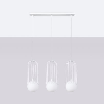 Luster na lanku BRINA 3xG9/8W/230V biela
