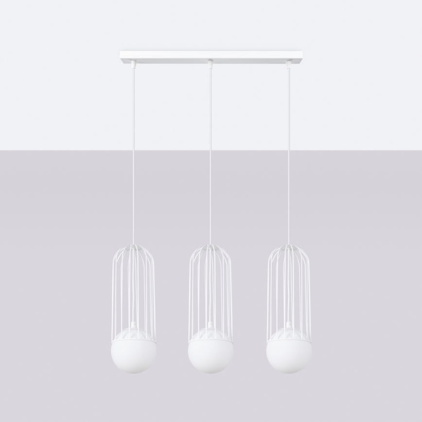 Luster na lanku BRINA 3xG9/8W/230V biela