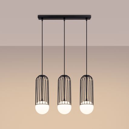 Luster na lanku BRINA 3xG9/8W/230V čierna