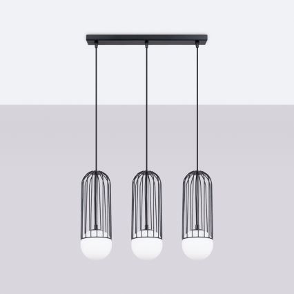 Luster na lanku BRINA 3xG9/8W/230V čierna