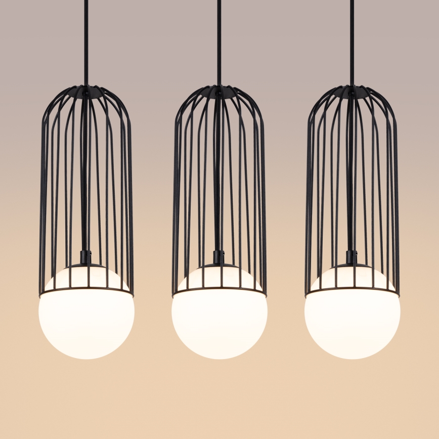 Luster na lanku BRINA 3xG9/8W/230V čierna