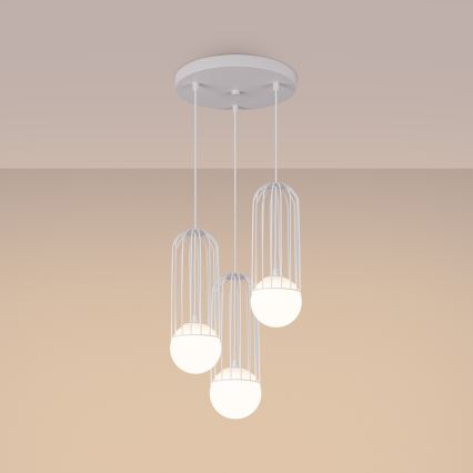 Luster na lanku BRINA 3xG9/8W/230V biela