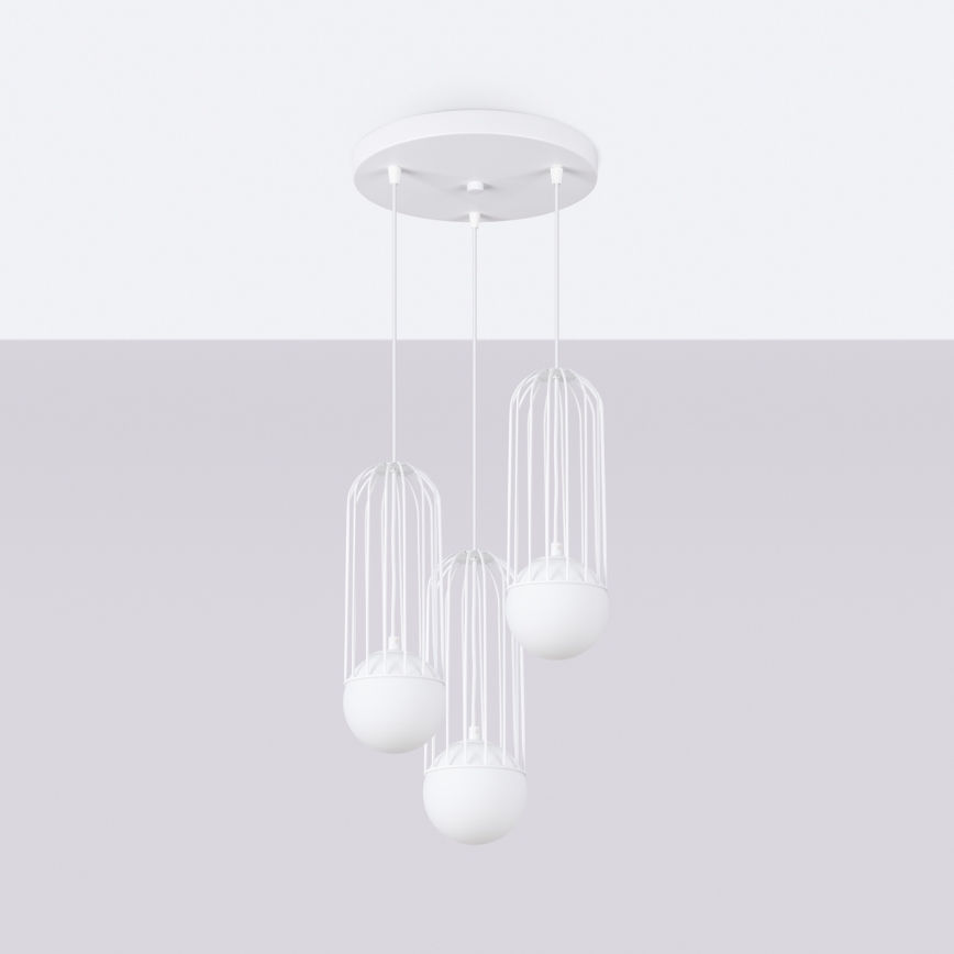 Luster na lanku BRINA 3xG9/8W/230V biela