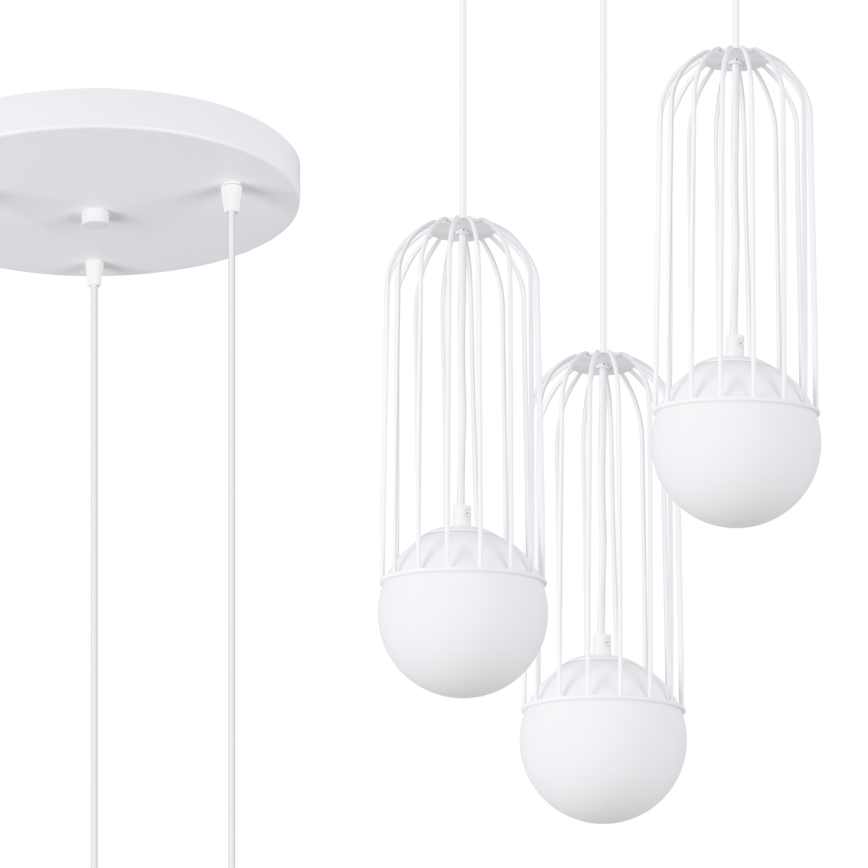 Luster na lanku BRINA 3xG9/8W/230V biela