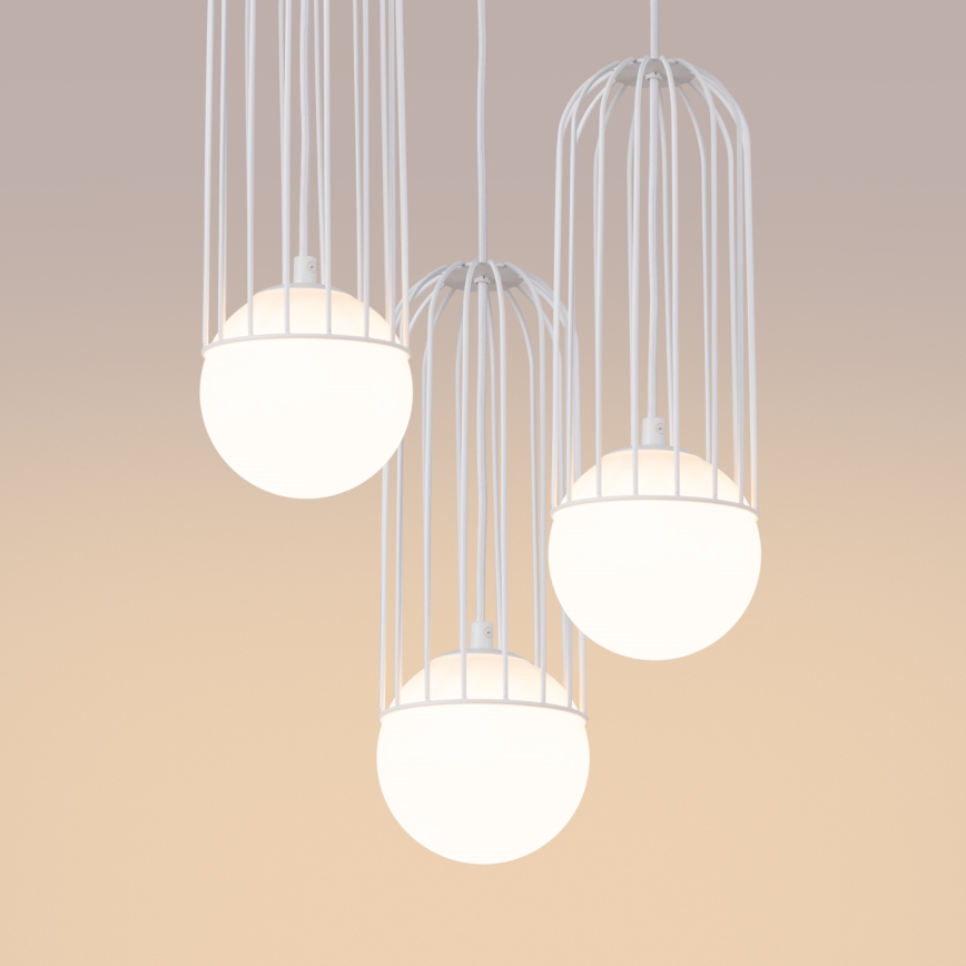 Luster na lanku BRINA 3xG9/8W/230V biela