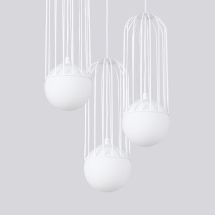 Luster na lanku BRINA 3xG9/8W/230V biela