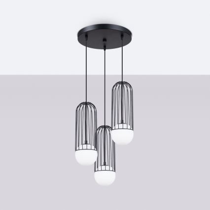 Luster na lanku BRINA 3xG9/8W/230V čierna
