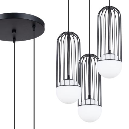 Luster na lanku BRINA 3xG9/8W/230V čierna
