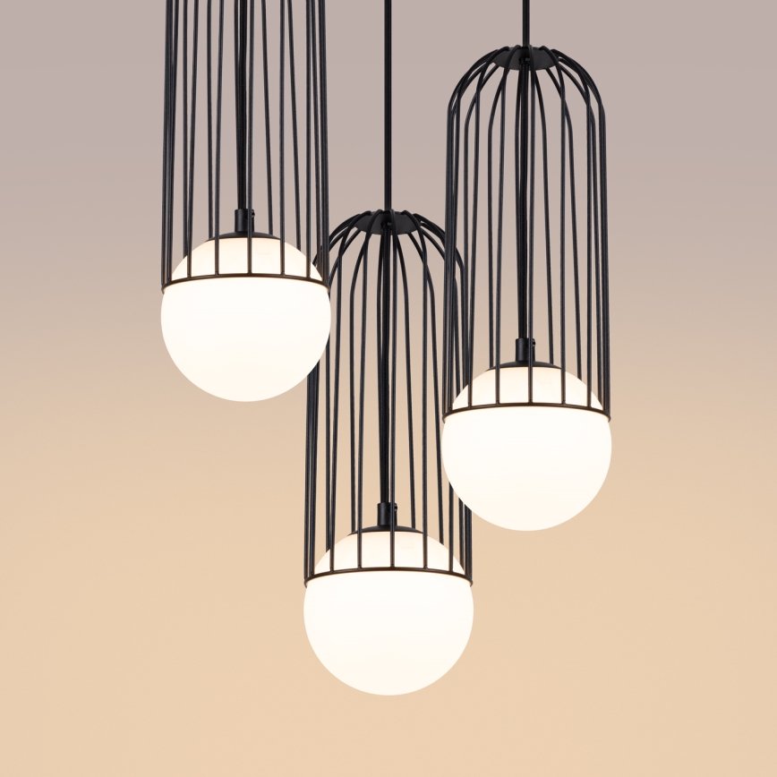 Luster na lanku BRINA 3xG9/8W/230V čierna