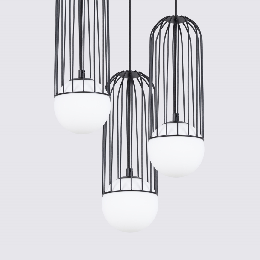 Luster na lanku BRINA 3xG9/8W/230V čierna