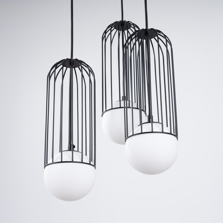 Luster na lanku BRINA 3xG9/8W/230V čierna