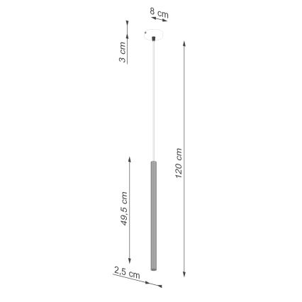 Luster na lanku ARCHE 1xG9/8W/230V biela