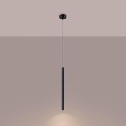 Luster na lanku ARCHE 1xG9/8W/230V čierna