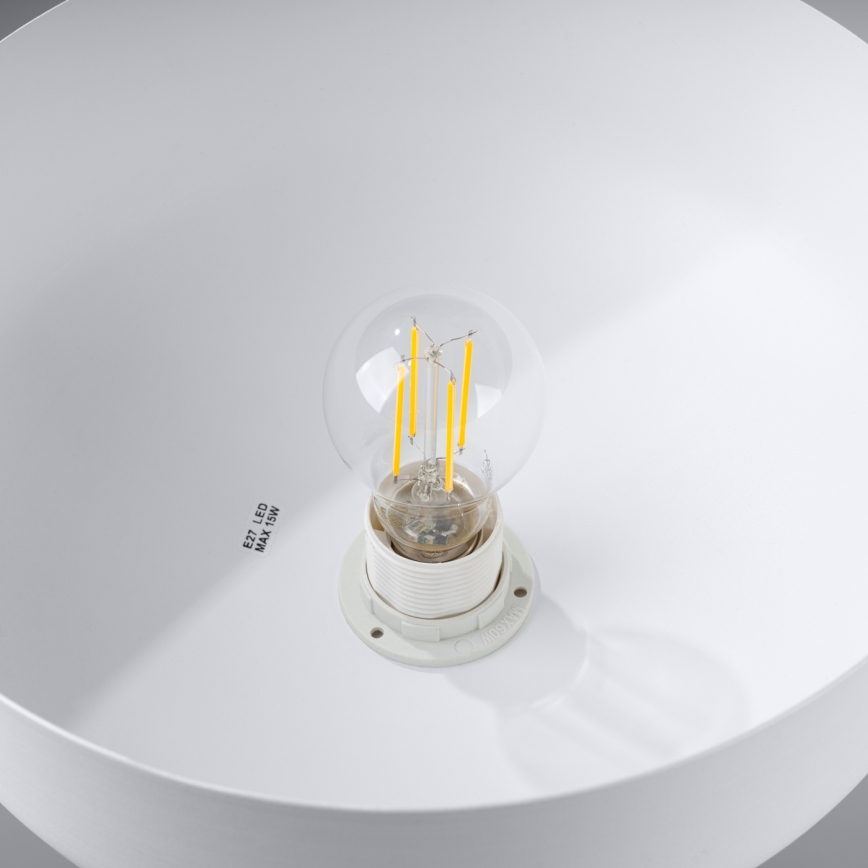 Luster na lanku MARION 1xE27/15W/230V pr. 29,5 cm biela