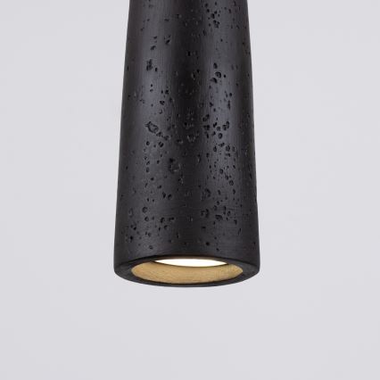 Luster na lanku ELECTRA 1xGU10/10W/230V betón/čierna