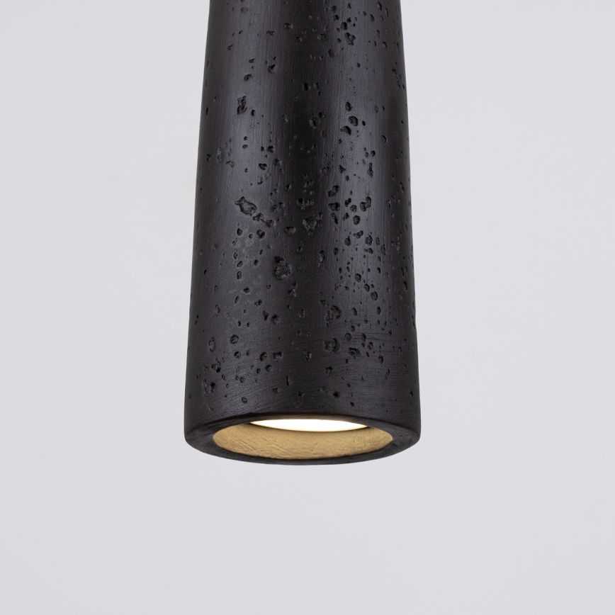 Luster na lanku ELECTRA 1xGU10/10W/230V betón/čierna