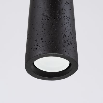 Luster na lanku ELECTRA 1xGU10/10W/230V betón/čierna