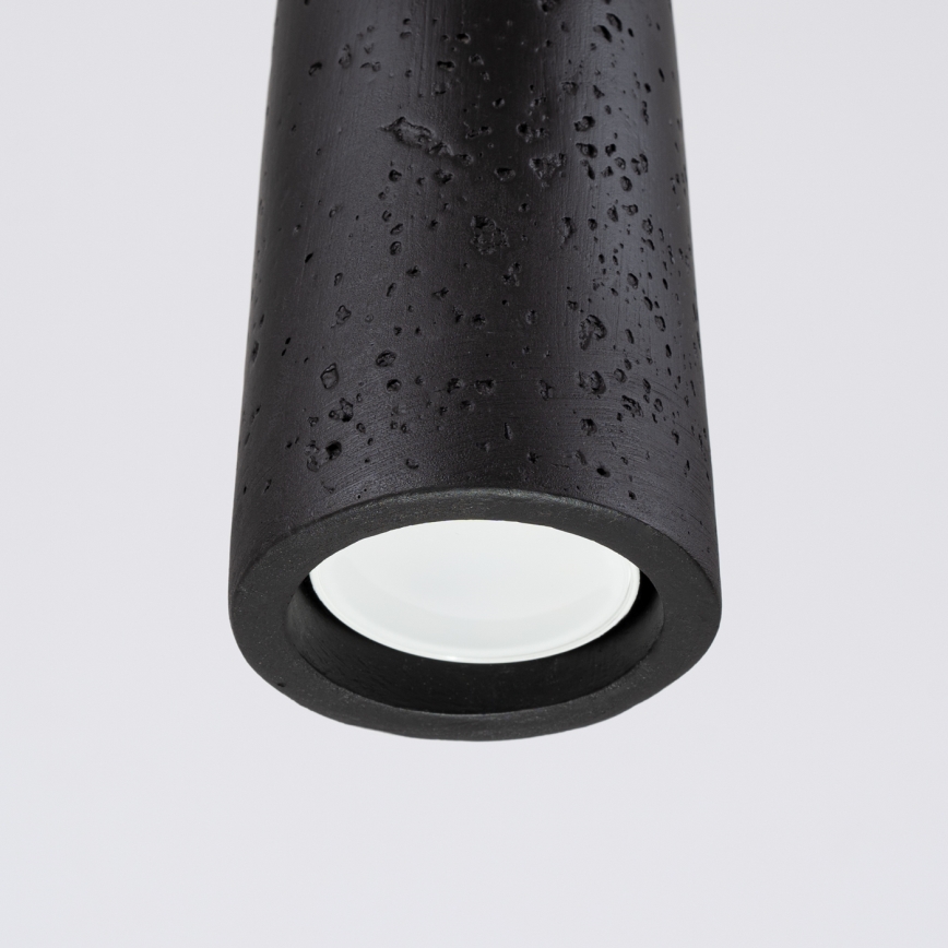 Luster na lanku ELECTRA 1xGU10/10W/230V betón/čierna