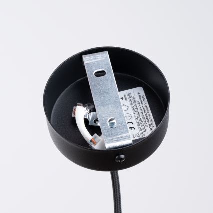 Luster na lanku ELECTRA 1xGU10/10W/230V betón/čierna