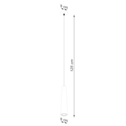 Luster na lanku ELECTRA 1xGU10/10W/230V betón/čierna