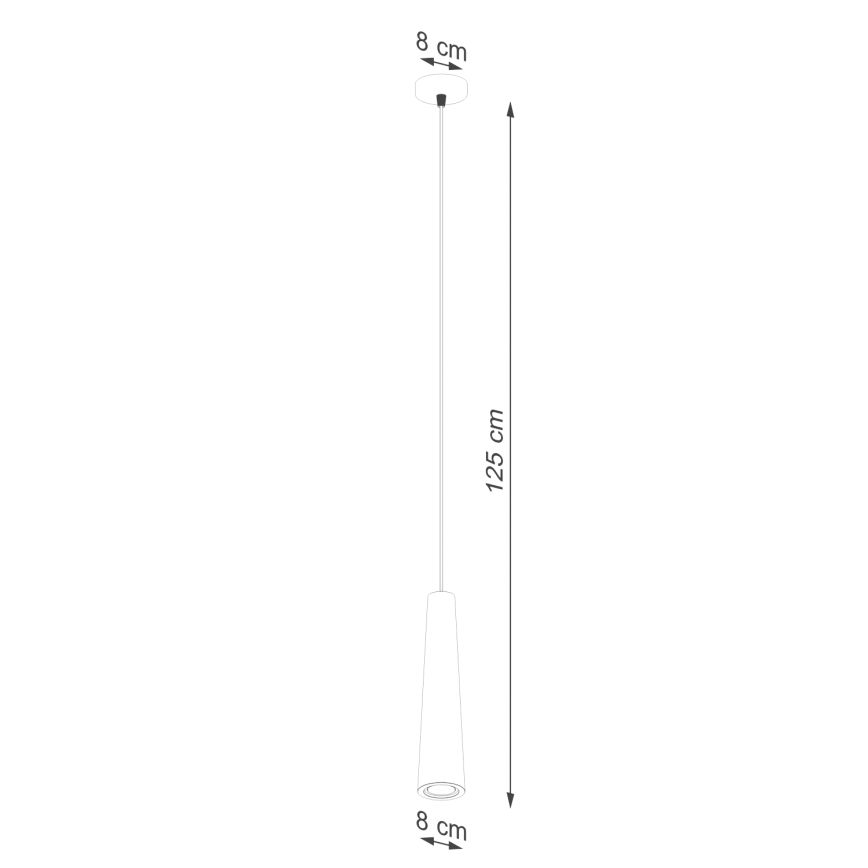 Luster na lanku ELECTRA 1xGU10/10W/230V betón/čierna