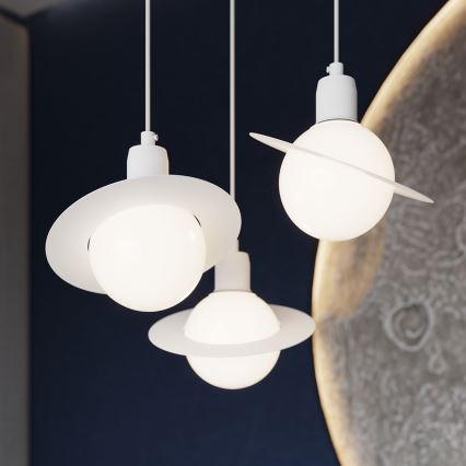 Luster na lanku HYPERION 1xG9/8W/230V biela