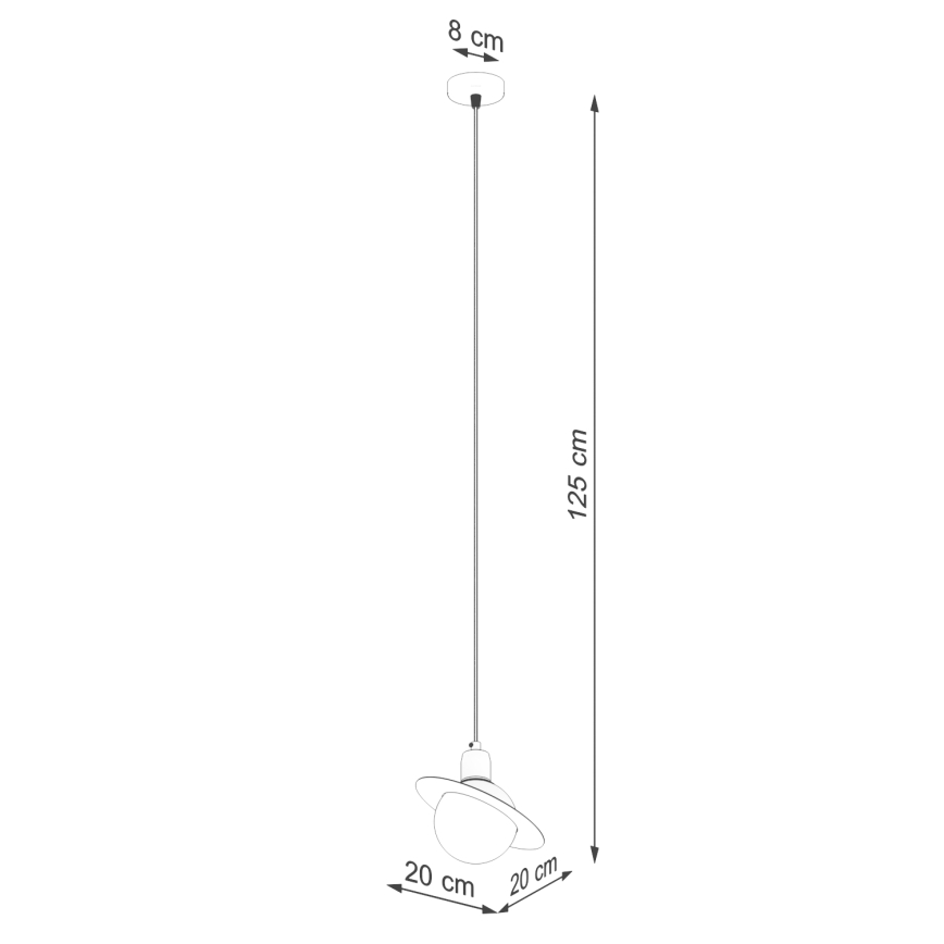 Luster na lanku HYPERION 1xG9/8W/230V biela