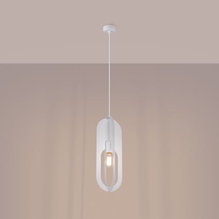 Luster na lanku NICUS 1xE27/15W/230V biela