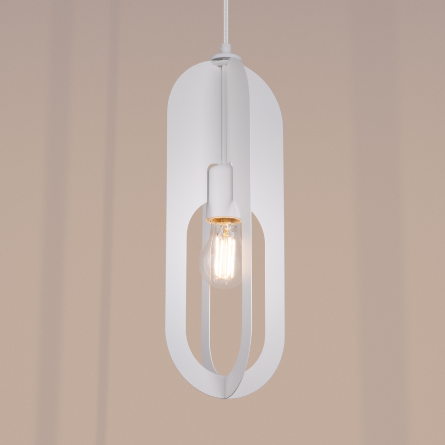 Luster na lanku NICUS 1xE27/15W/230V biela