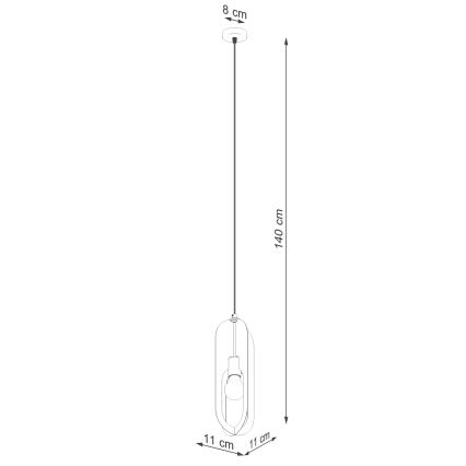 Luster na lanku NICUS 1xE27/15W/230V biela
