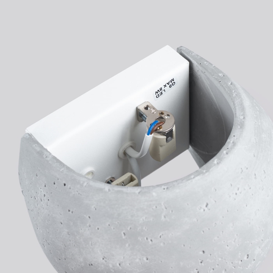 Nástenné svietidlo GLOBE 2xG9/8W/230V betón/šedá