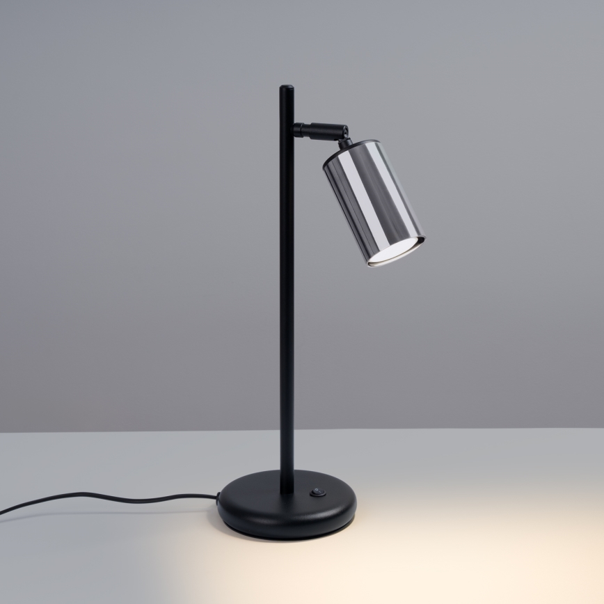 Stolná lampa WINX 1xGU10/10W/230V čierna/lesklý chróm