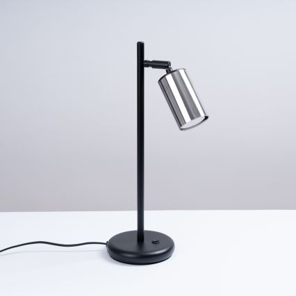 Stolná lampa WINX 1xGU10/10W/230V čierna/lesklý chróm