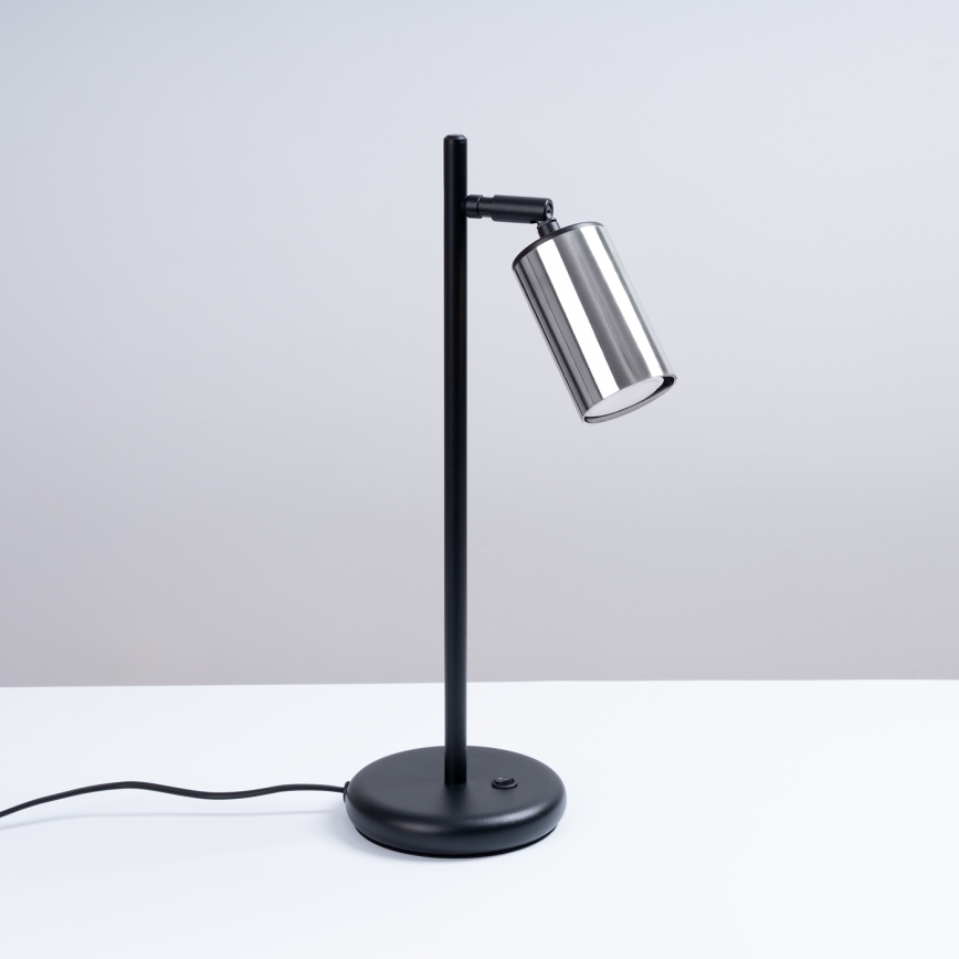 Stolná lampa WINX 1xGU10/10W/230V čierna/lesklý chróm