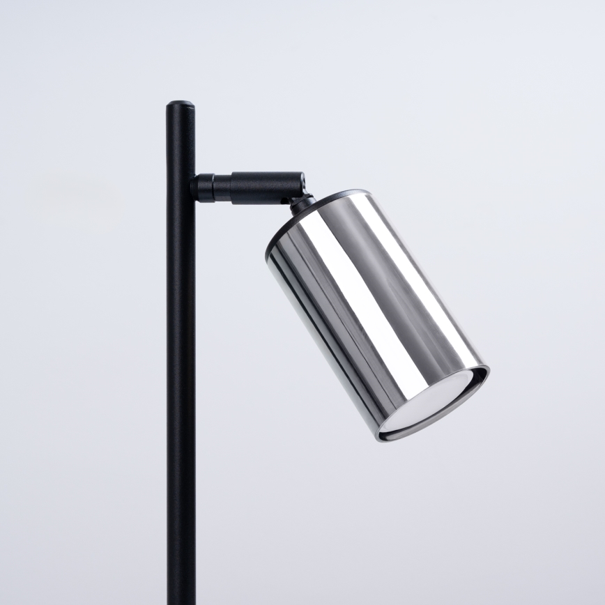 Stolná lampa WINX 1xGU10/10W/230V čierna/lesklý chróm