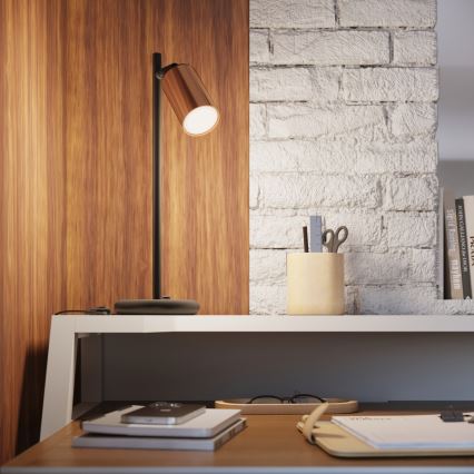 Stolná lampa WINX 1xGU10/10W/230V čierna/meď