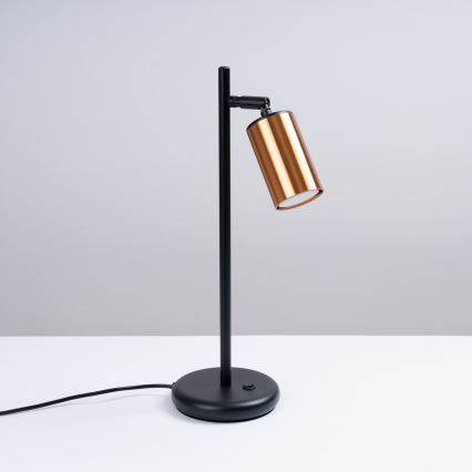 Stolná lampa WINX 1xGU10/10W/230V čierna/meď