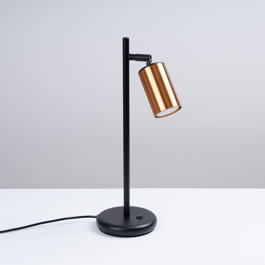 Stolná lampa WINX 1xGU10/10W/230V čierna/meď