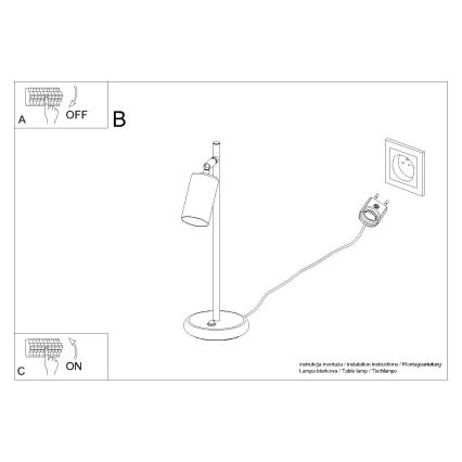 Stolná lampa WINX 1xGU10/10W/230V čierna/zlatá
