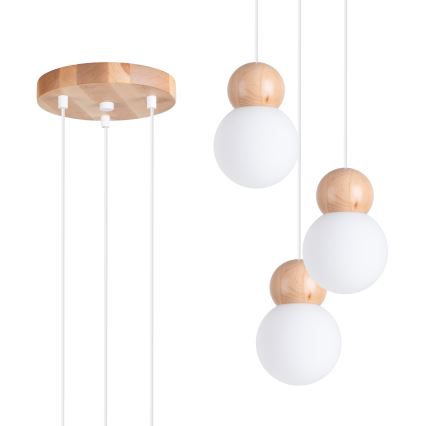Luster na lanku PEKKA 3xG9/8W/230V biela