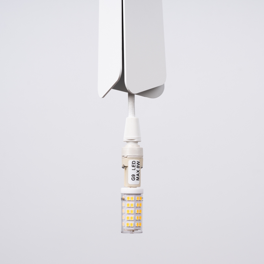 Luster na lanku PRYSM 3xG9/8W/230V biela