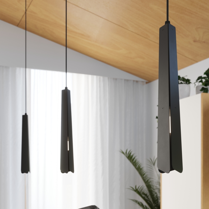 Luster na lanku PRYSM 1xG9/8W/230V čierna