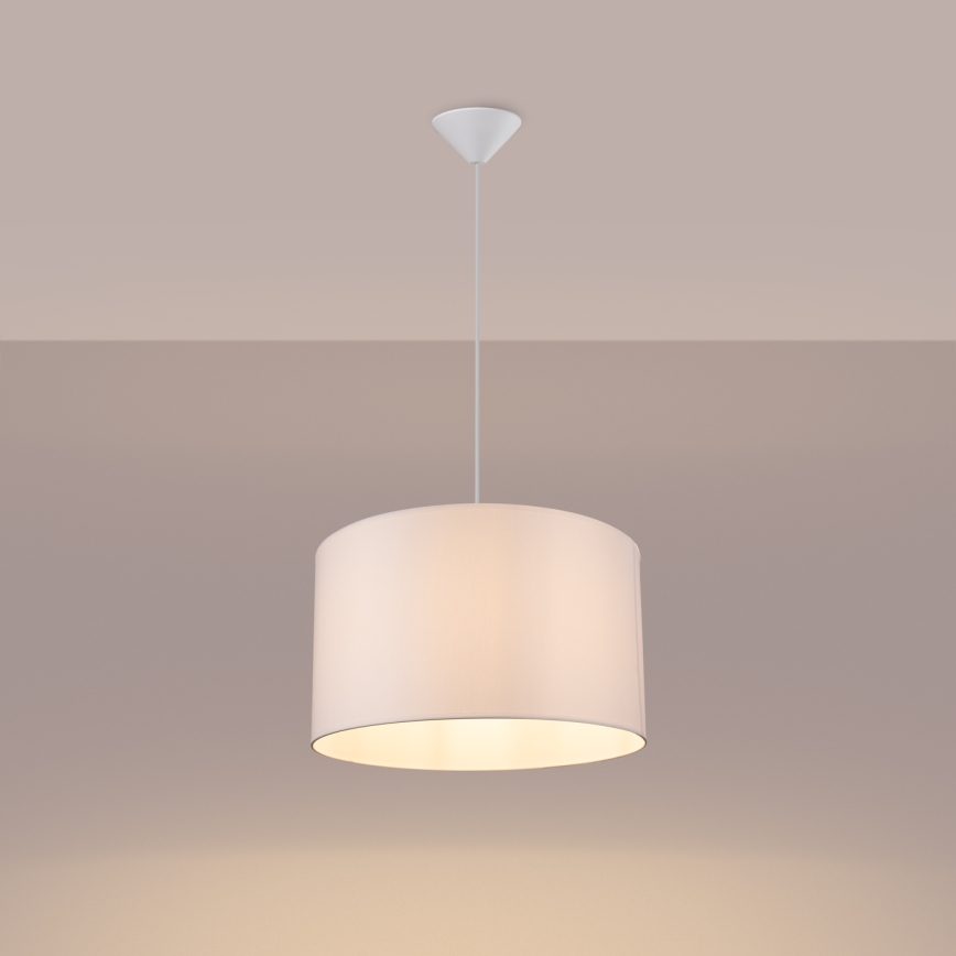 Luster na lanku NOVA 1xE27/15W/230V pr. 40 cm biela