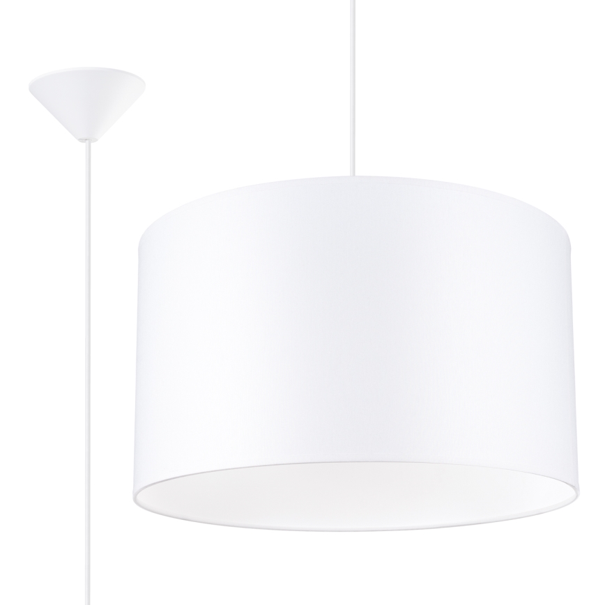 Luster na lanku NOVA 1xE27/15W/230V pr. 40 cm biela