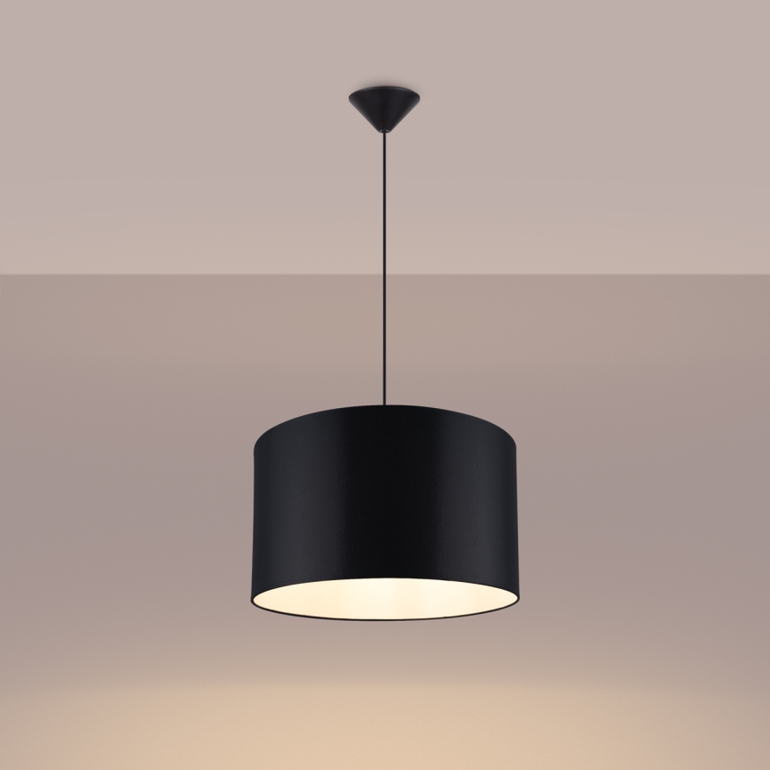 Luster na lanku NOVA 1xE27/15W/230V pr. 40 cm čierna